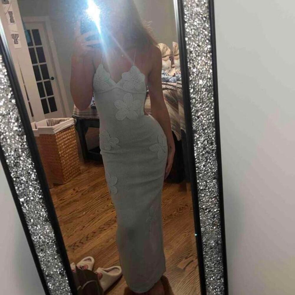 Light blue maxi dress with